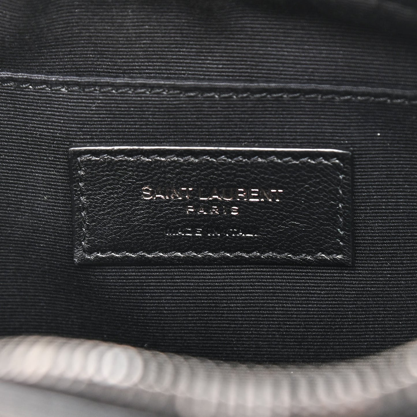 Calfskin Crocodile Embossed Monogram Lou Camera Bag Black