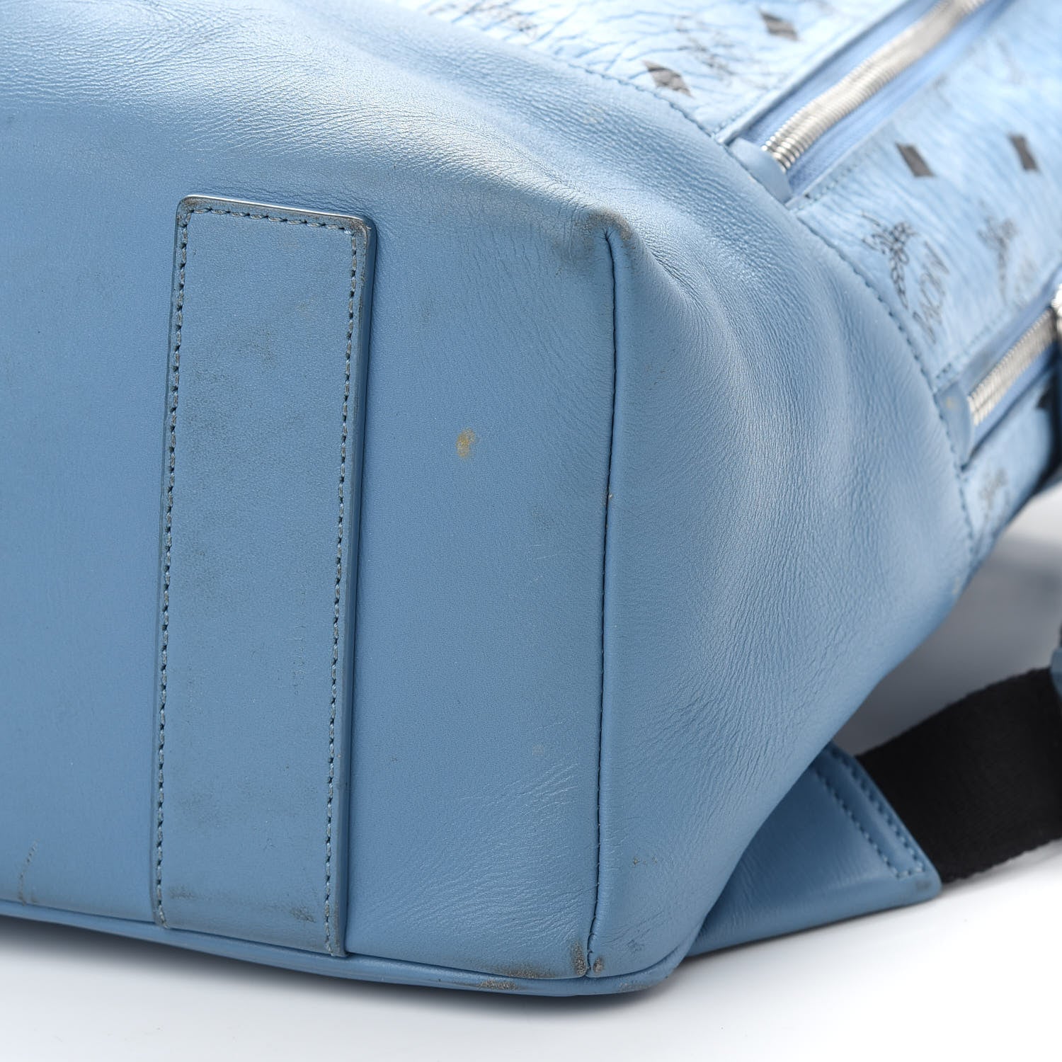 MCM Visetos Backpack Denim 8 of 9