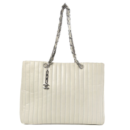 Chanel Lambskin Vertical Quilted Large Mademoiselle Tote Light Green 1 of 15