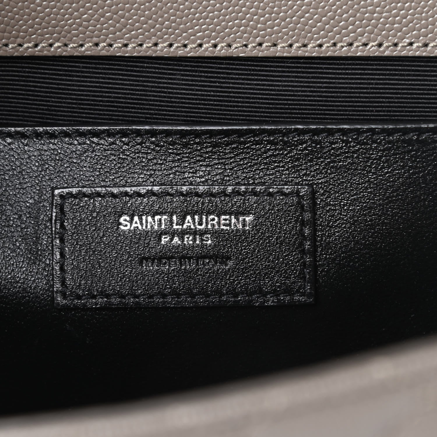 Saint Laurent Grain De Poudre Textured Mixed Matelasse Medium Triquilt Monogram Satchel Earth 6 of 11