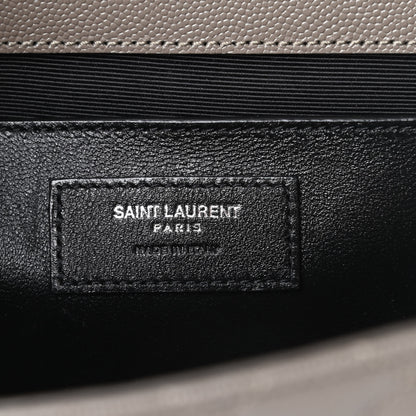 Saint Laurent Grain De Poudre Textured Mixed Matelasse Medium Triquilt Monogram Satchel Earth 6 of 11