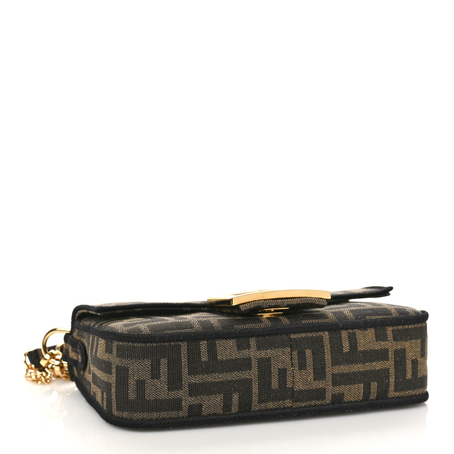 Fabric Jacquard FF 1974 Mini Baguette Tobacco Moro Black