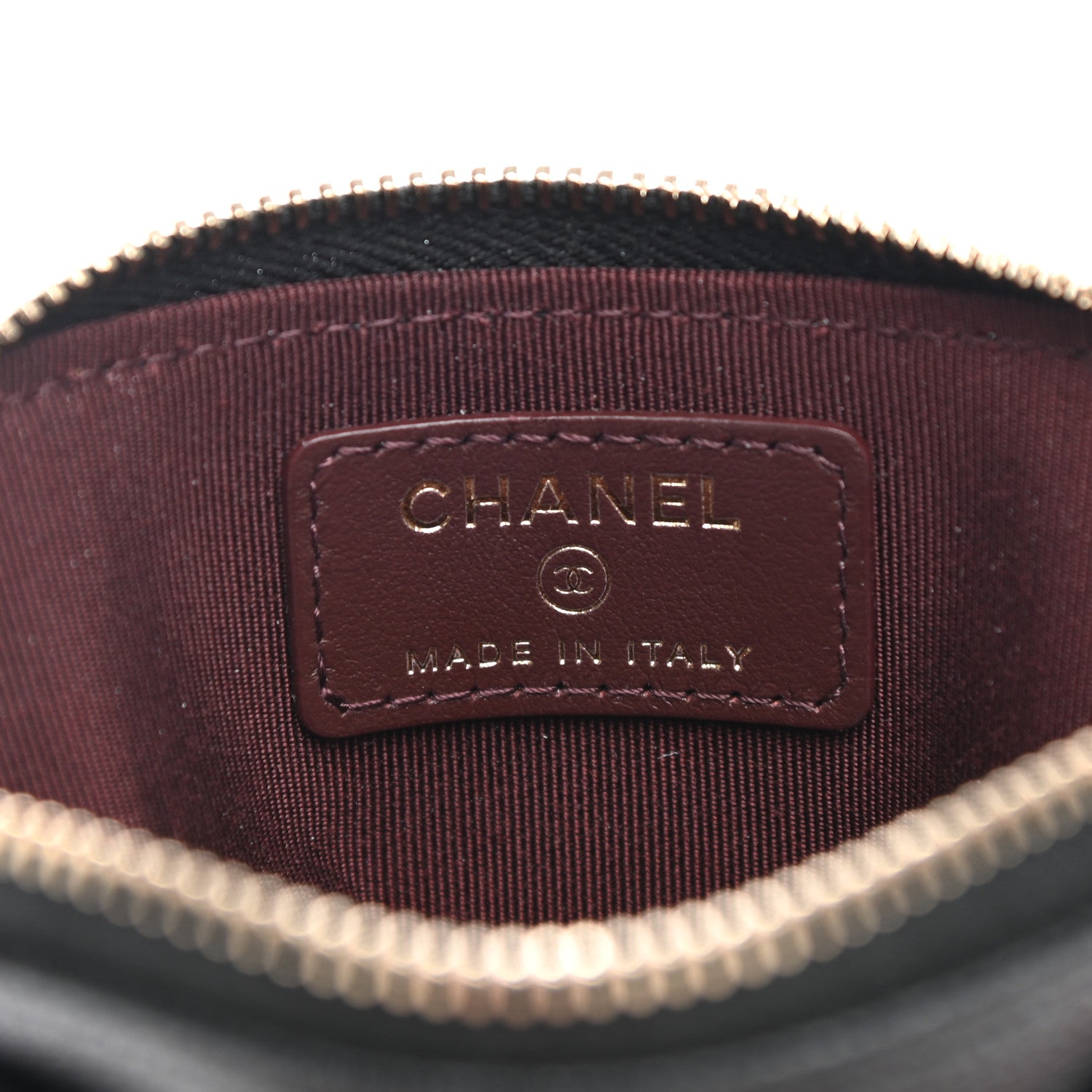 Chanel Caviar Quilted Zip Card Holder Wallet Black 6 of 8