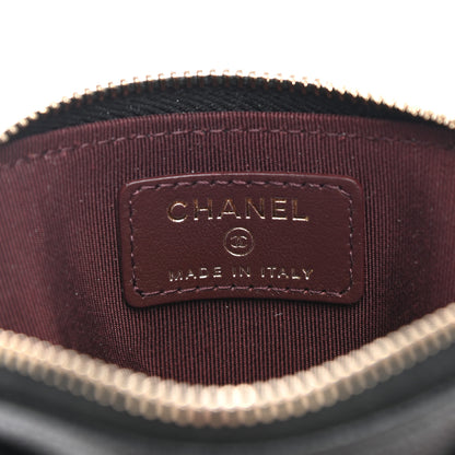 Chanel Caviar Quilted Zip Card Holder Wallet Black 6 of 8