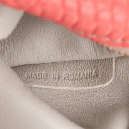 Burberry Signature Grain Calfskin Check Embossed Small Canterbury Tote Rose Pink 7 of 9