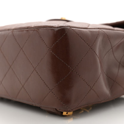 Chanel Lambskin Quilted Backpack Brown 10 of 10