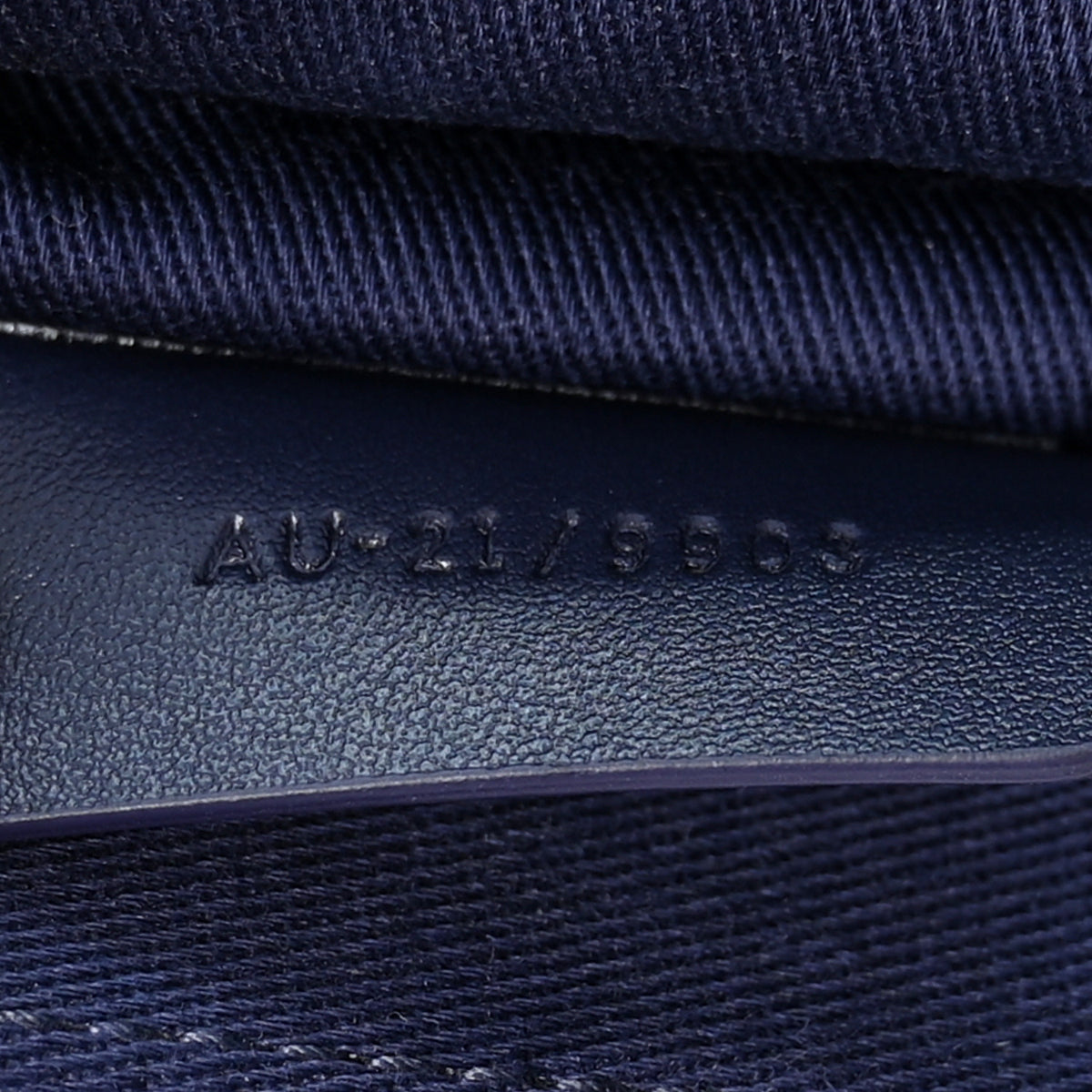 Jacquard Gancini Monogram Small Mia Crossbody Bag Denim Midnight Blue