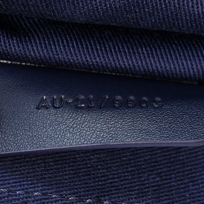 Salvatore Ferragamo Jacquard Gancini Monogram Small Mia Crossbody Bag Denim Midnight Blue 7 of 11
