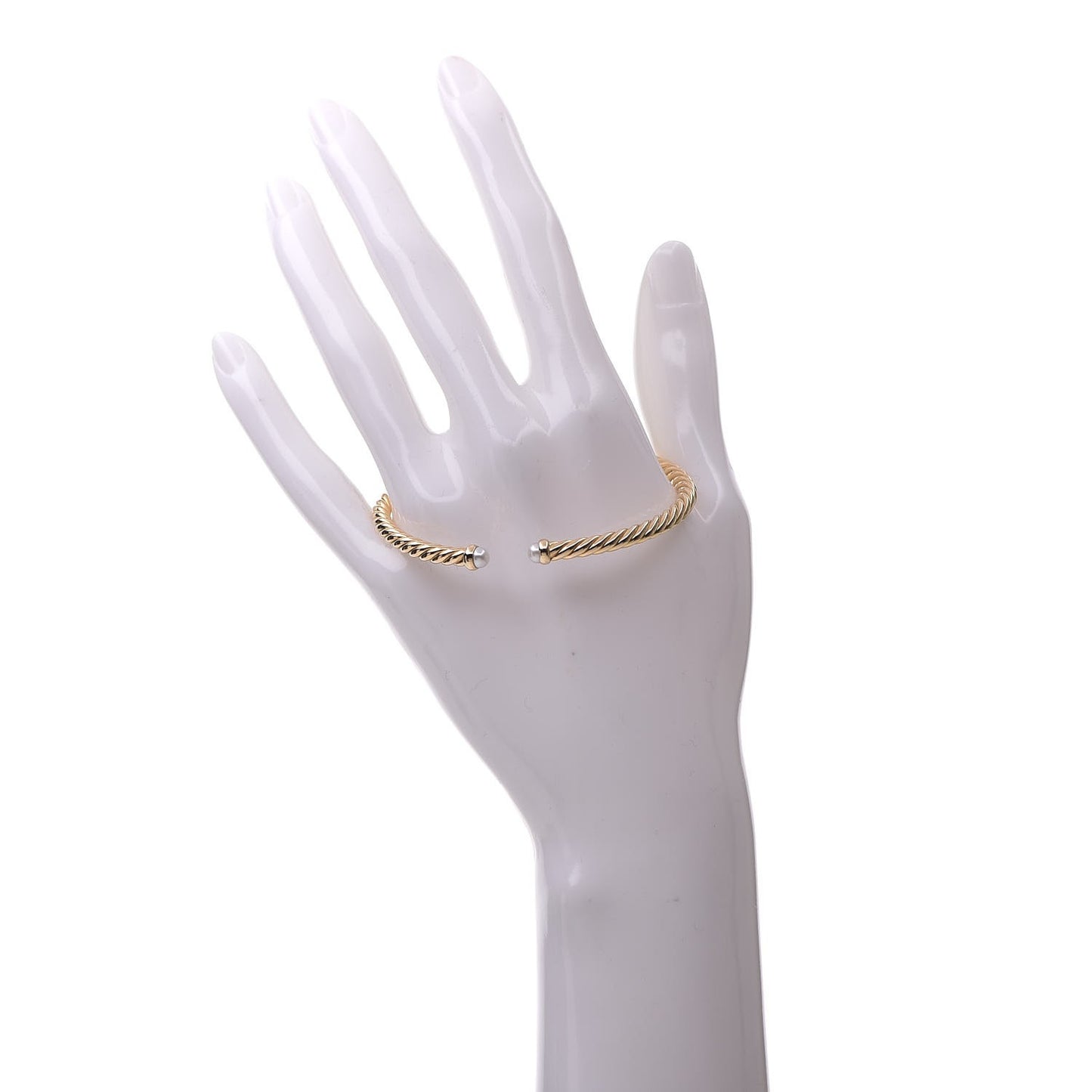 18K Yellow Gold Pearl 4mm Cablespira Bracelet