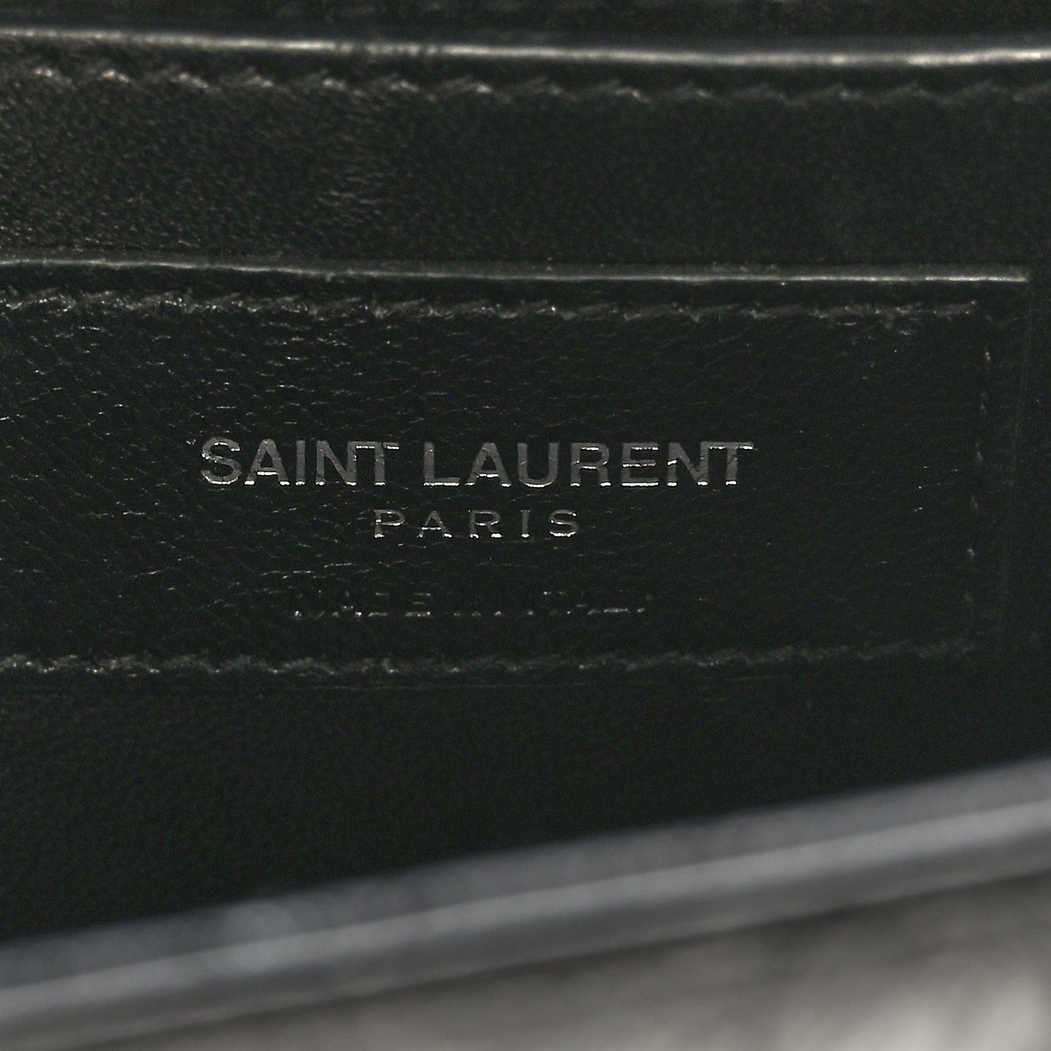Saint Laurent Calfskin Crocodile Embossed Small Classic Monogram Kate Tassel Satchel Black 6 of 8