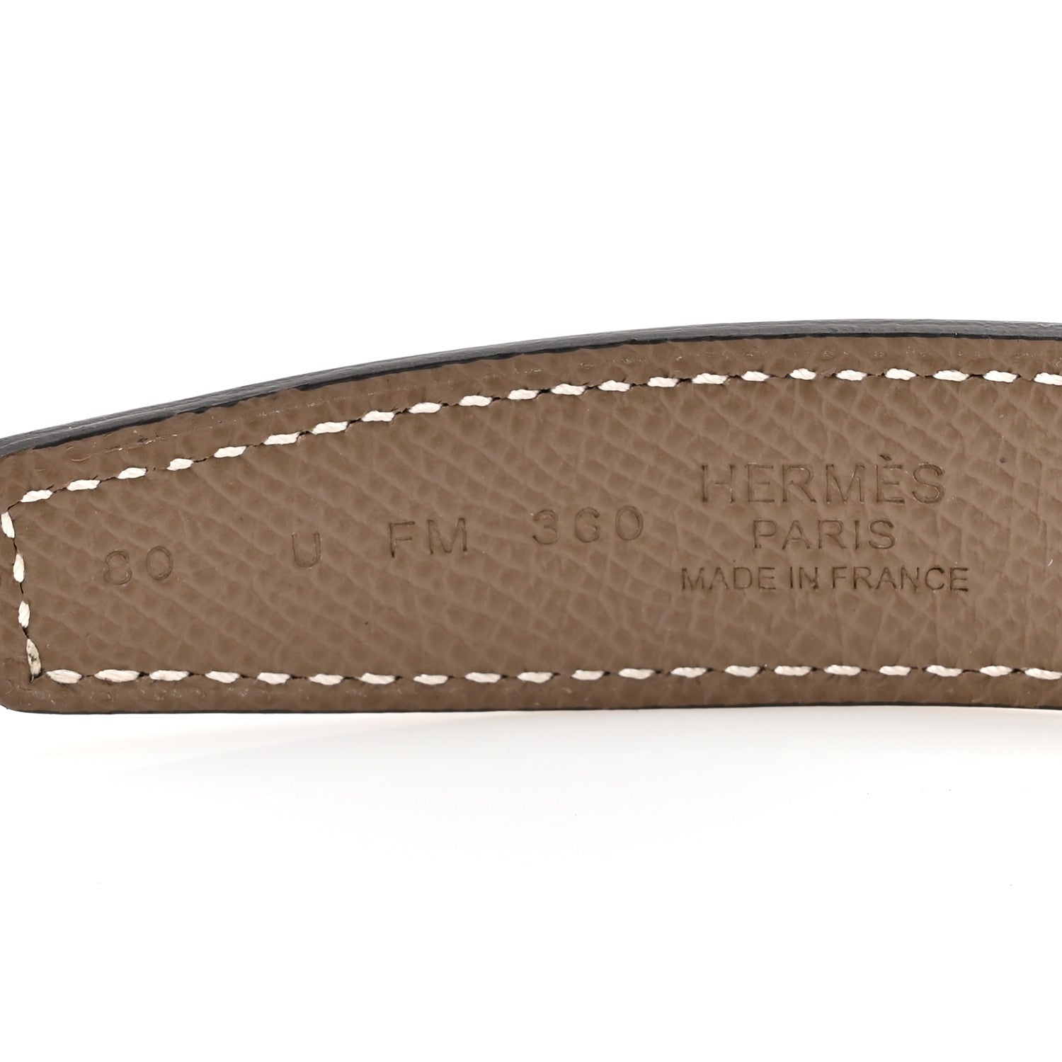 Hermes Swift Epsom 24mm Lagune Belt 80 Black Etoupe 4 of 6