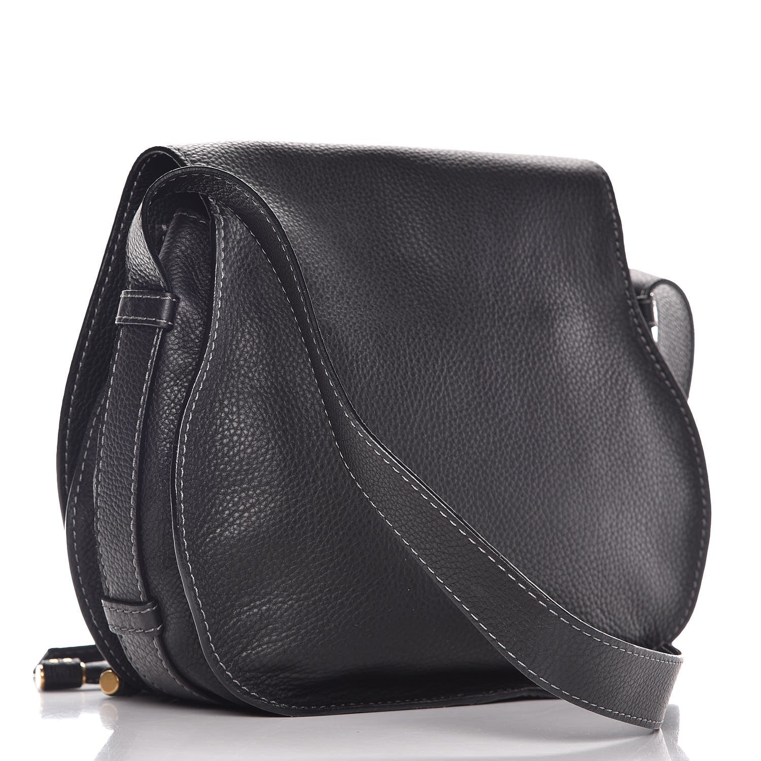 Chloe Calfskin Medium Marcie Round Crossbody Bag Black 3 of 10