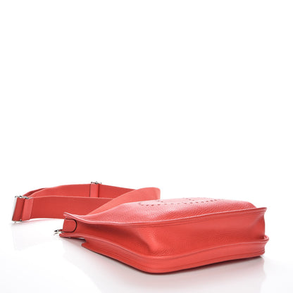 Hermes Taurillon Clemence Evelyne III PM Rouge Pivoine 4 of 7
