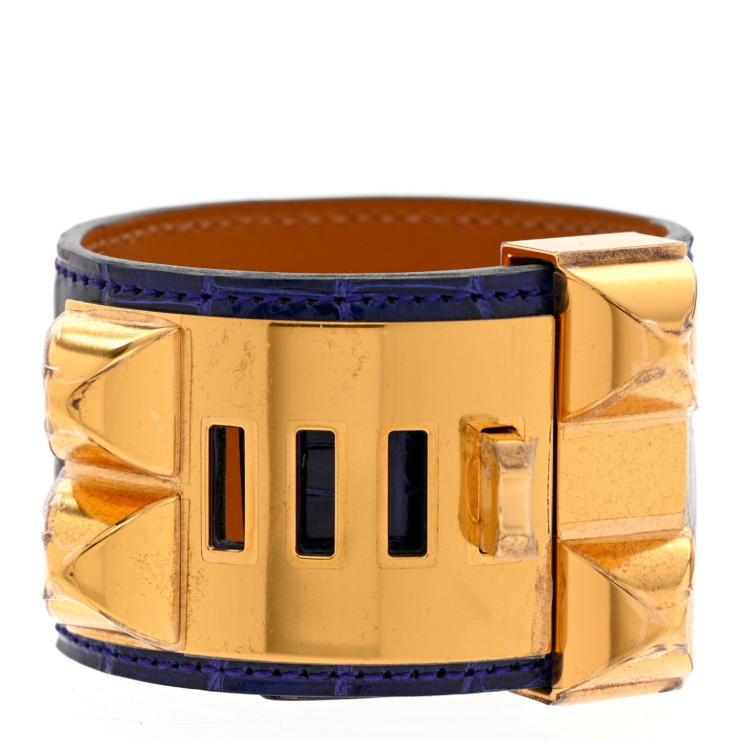 Shiny Alligator Collier De Chien CDC Bracelet S Bleu Electrique