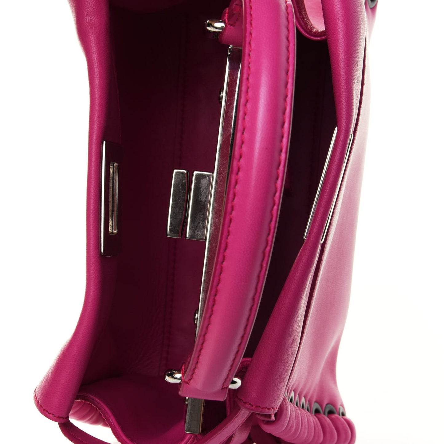 Nappa Lace Up Mini Peekaboo Iconic Satchel Geranio