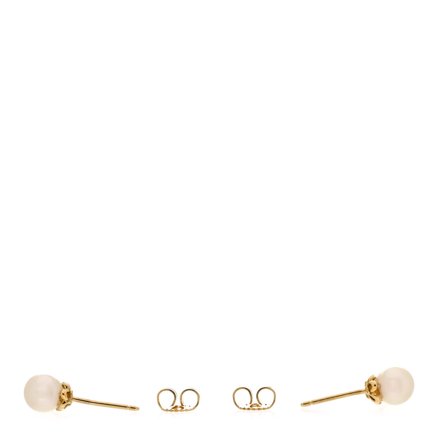 18K Yellow Gold Diamond Akoya Pearl 6.5-7mm Signature Earrings