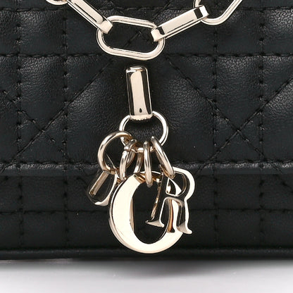 Christian Dior Lambskin Cannage Dior Talk Phone Pouch Black 8 of 11