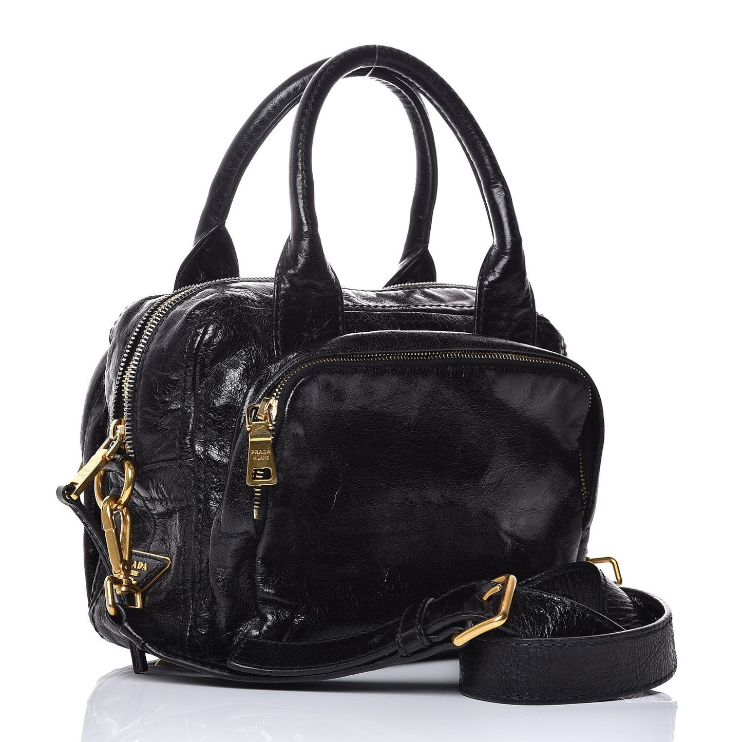 Vitello Shine Tote Black