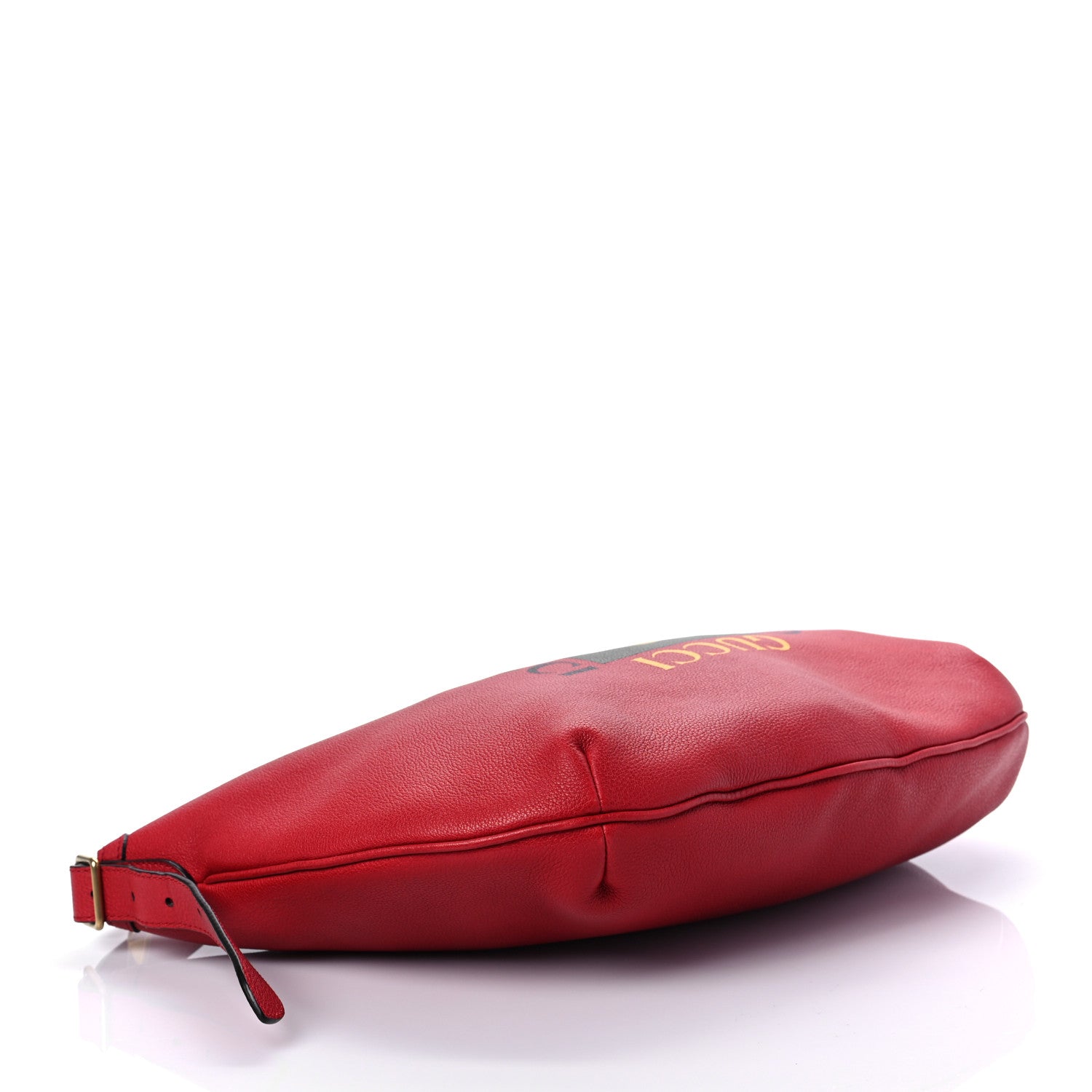 Gucci Grained Calfskin Logo Half Moon Hobo Red 5 of 10