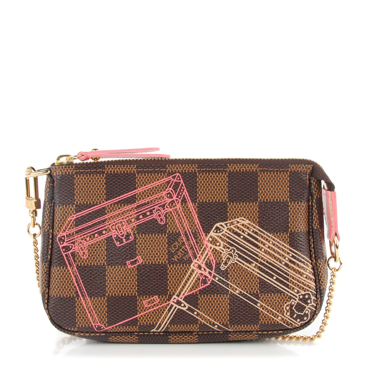 Louis Vuitton Damier Ebene 2014 Christmas Animation Mini Pochette Accessories 1 of 7