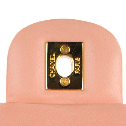 Chanel Lambskin Quilted Medium Double Flap Light Pink 5 of 9