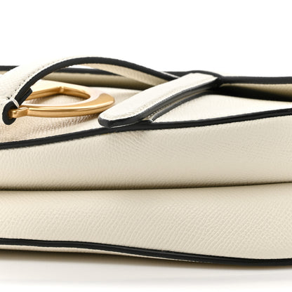 Christian Dior Grained Calfskin Saddle Bag With Strap Latte 9 of 10