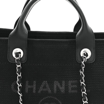 Chanel Mixed Fibers Small Deauville Tote Black 9 of 12