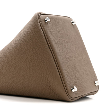 Hermes Taurillon Clemence Picotin Lock 18 PM Etoupe 8 of 10