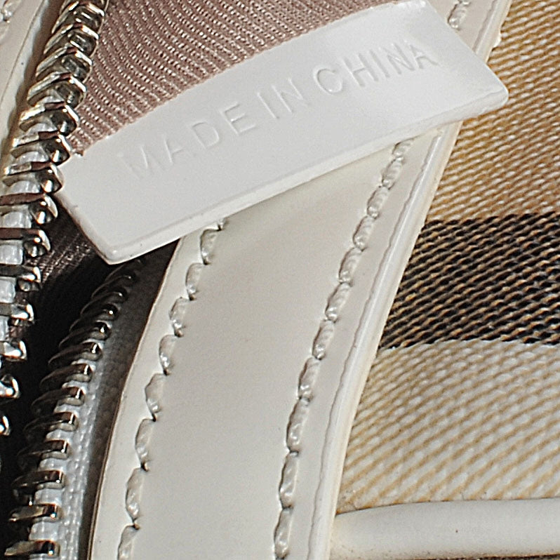 Burberry Nova Check Tote White 4 of 9