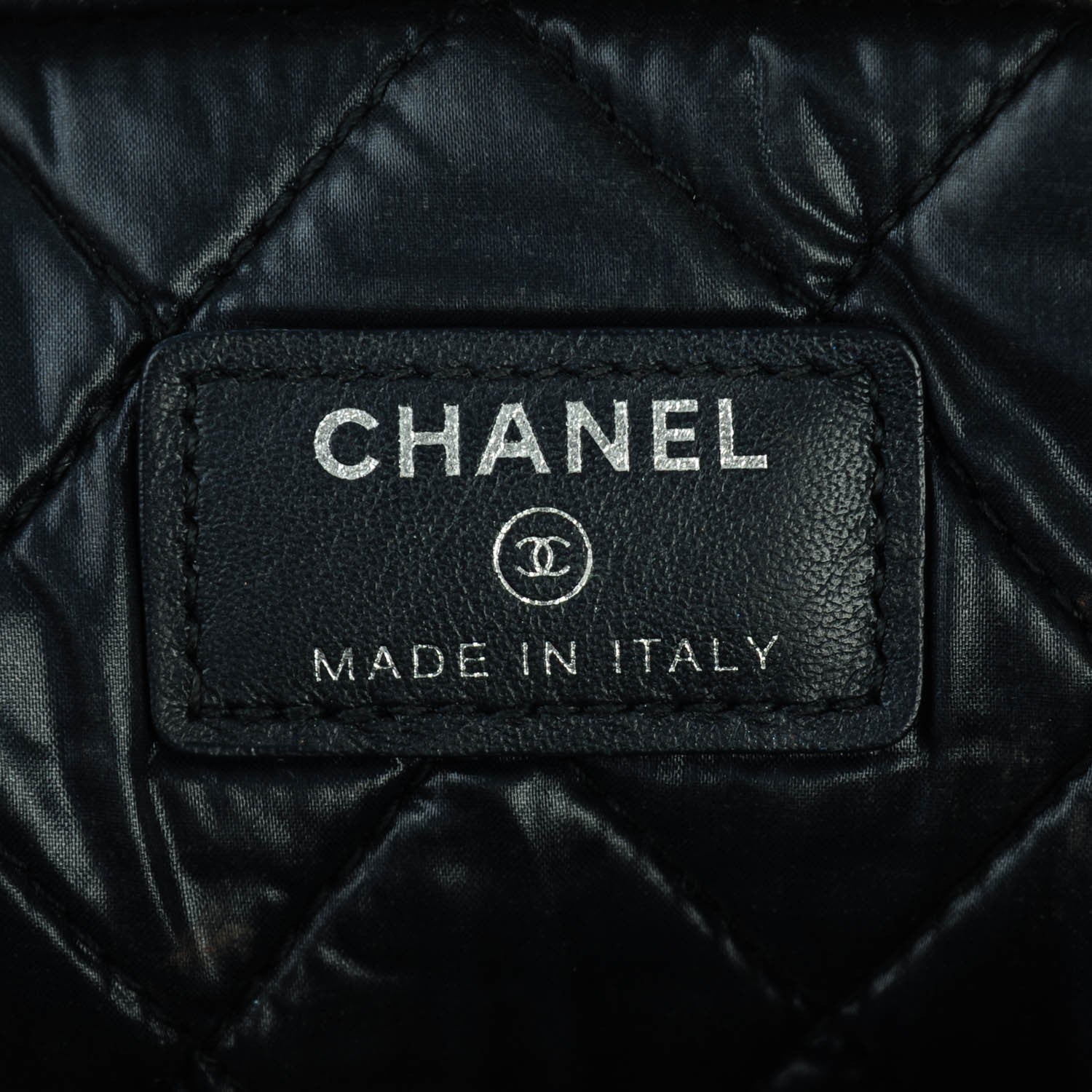 Chanel Denim Large Deauville Pouch Dark Blue 6 of 7