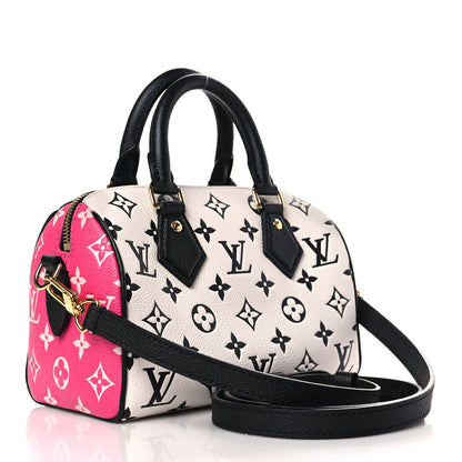 Louis Vuitton Empreinte Monogram Spring in the City Speedy Bandouliere 20 Black White Pink 3 of 8