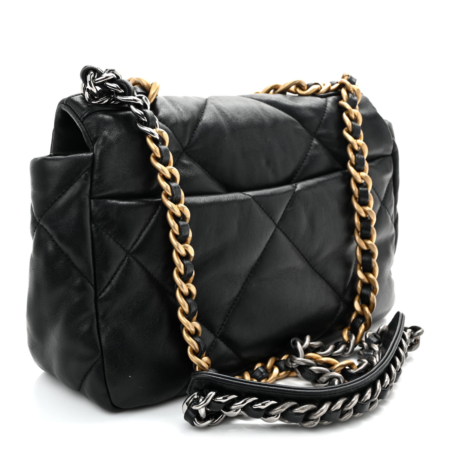 Chanel Lambskin Quilted Medium Chanel 19 Flap Black 3 of 10