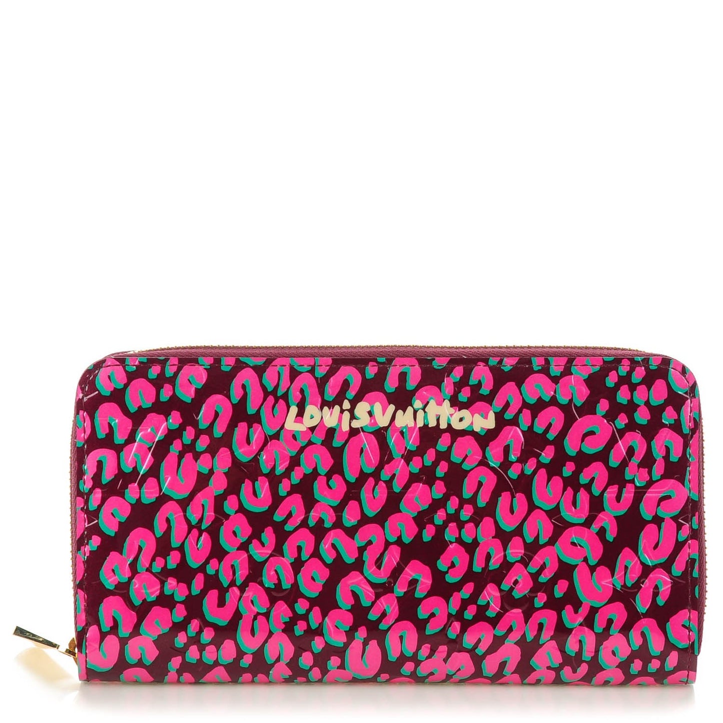 Vernis Leopard Zippy Wallet Rouge Fauviste