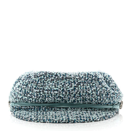 Chanel Metallic Tweed Lambskin CC Cap M Black Blue Multicolor 3 of 9