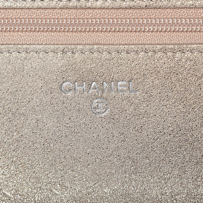 Chanel Iridescent Calfskin Quilted Wallet on Chain WOC Gold 7 of 10