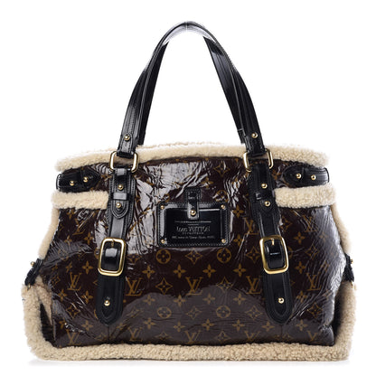 Louis Vuitton Patent Monogram Shearling Sac Thunder 1 of 11