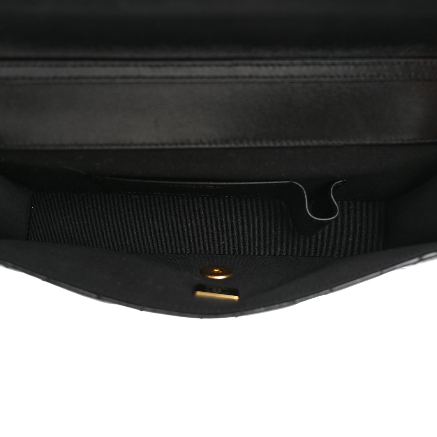 Chanel Shiny Lambskin Quilted Flap Clutch Bag Black 5 of 10