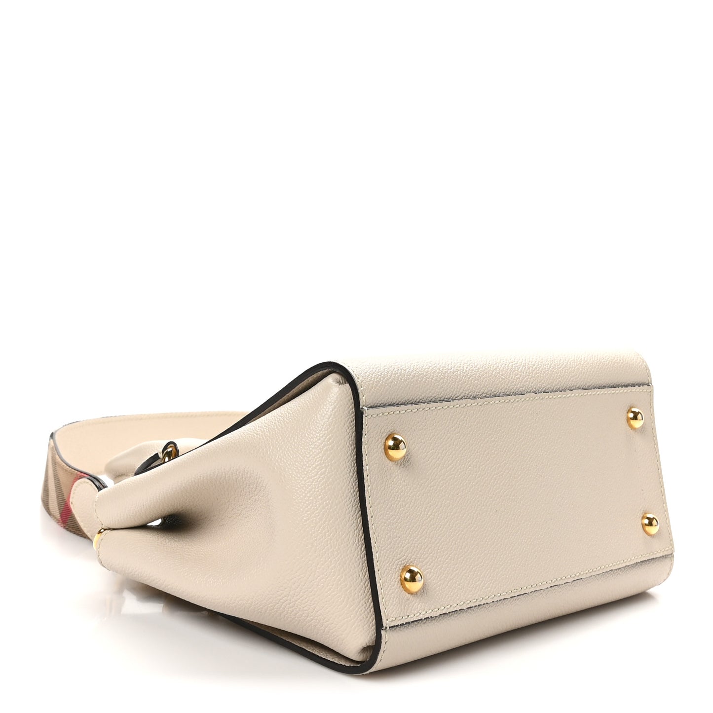 Soft Grain Calfskin Small Buckle Tote Limestone