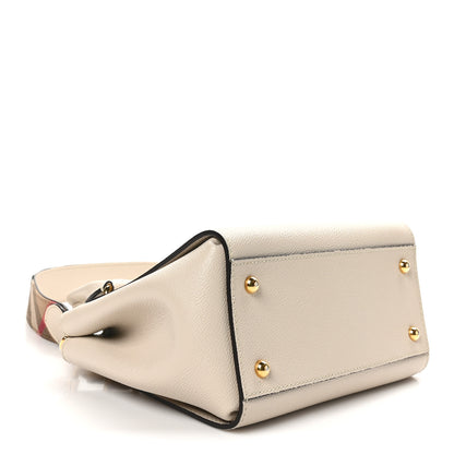 Burberry Soft Grain Calfskin Small Buckle Tote Limestone 4 of 9
