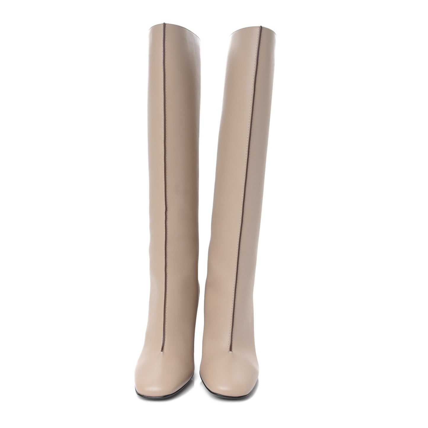 Calfskin Dressage Boots 38 Beige Argile