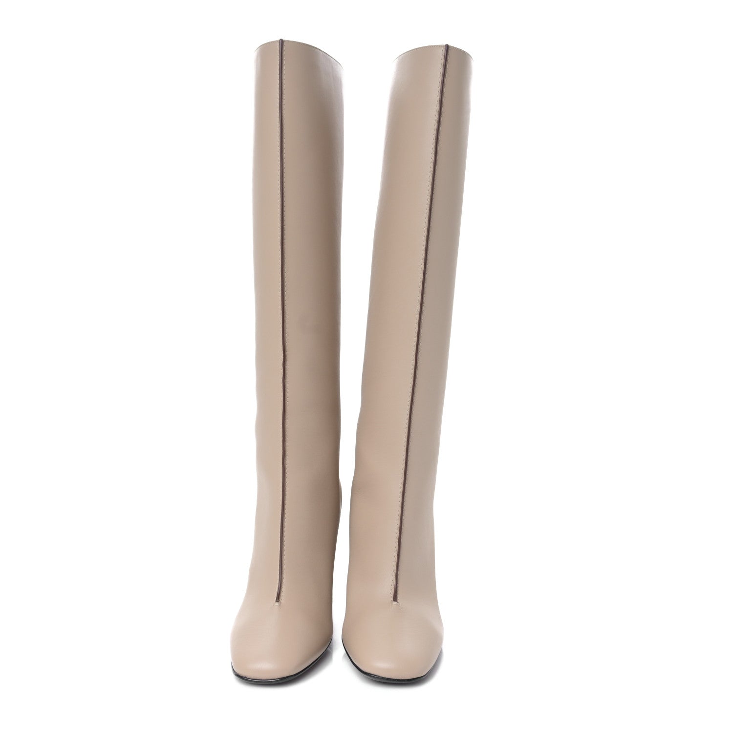 Hermes Calfskin Dressage Boots 38 Beige Argile 2 of 8