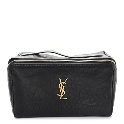 Saint Laurent Grained Lambskin Cosmetic Pouch Black 1 of 7