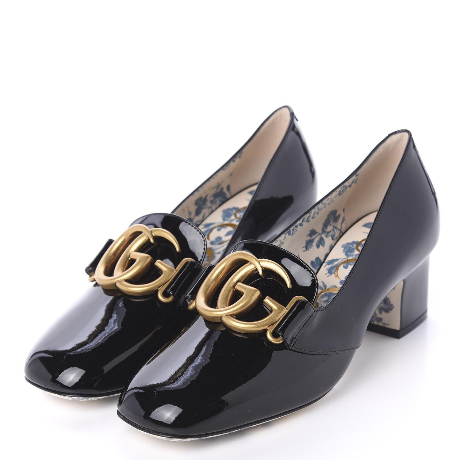 Gucci Vernice GG Victoire 55mm Loafer Pumps 35.5 Black 3 of 9
