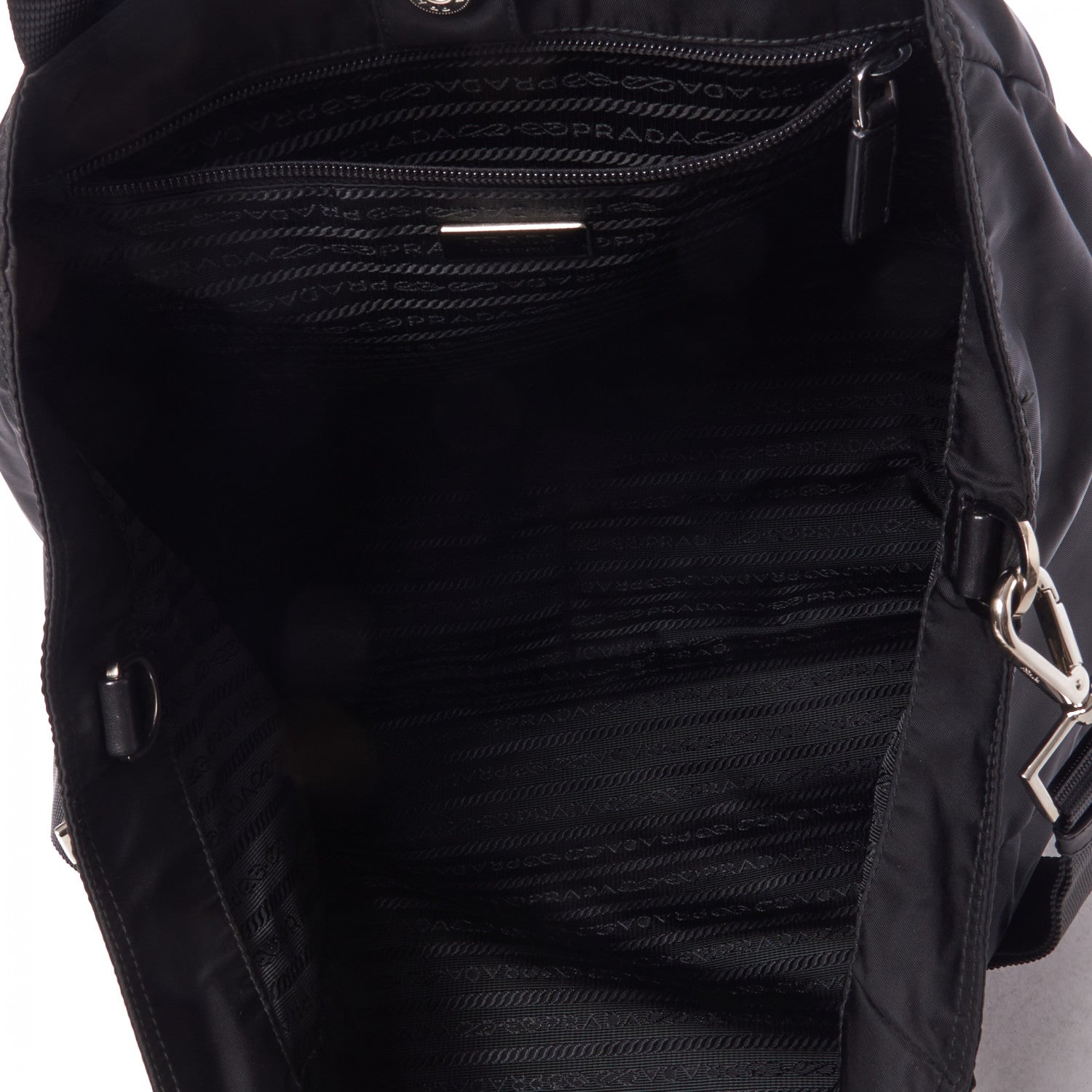 Prada Tessuto Nylon Shopping Tote Black 7 of 8