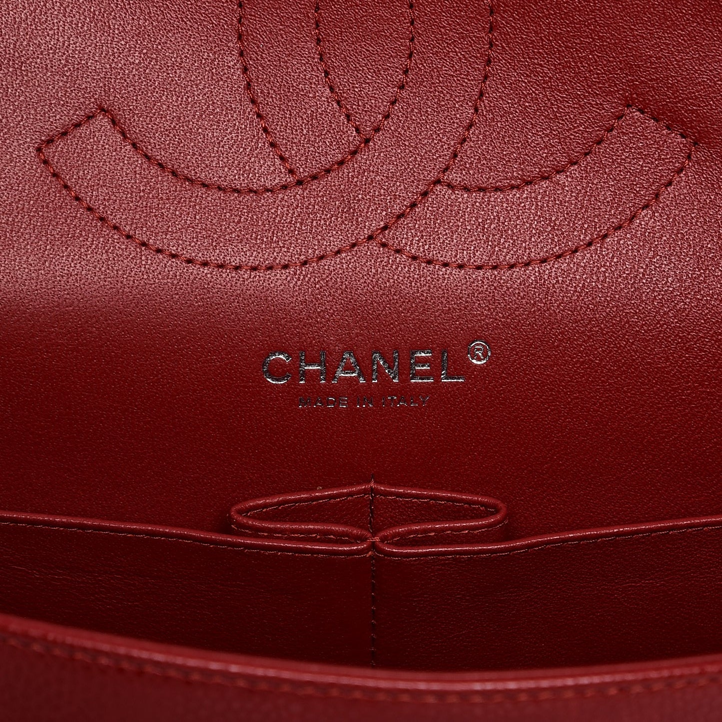 Caviar Quilted Jumbo Double Flap Red