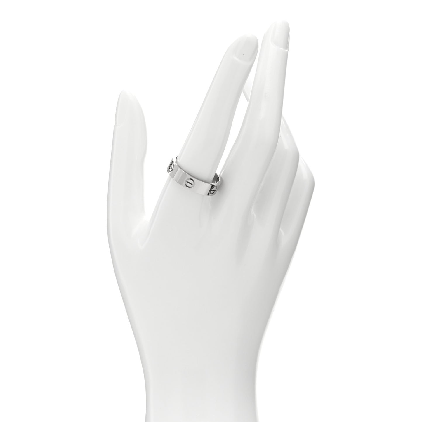 18K White Gold 5.5mm LOVE Ring 61 9.75