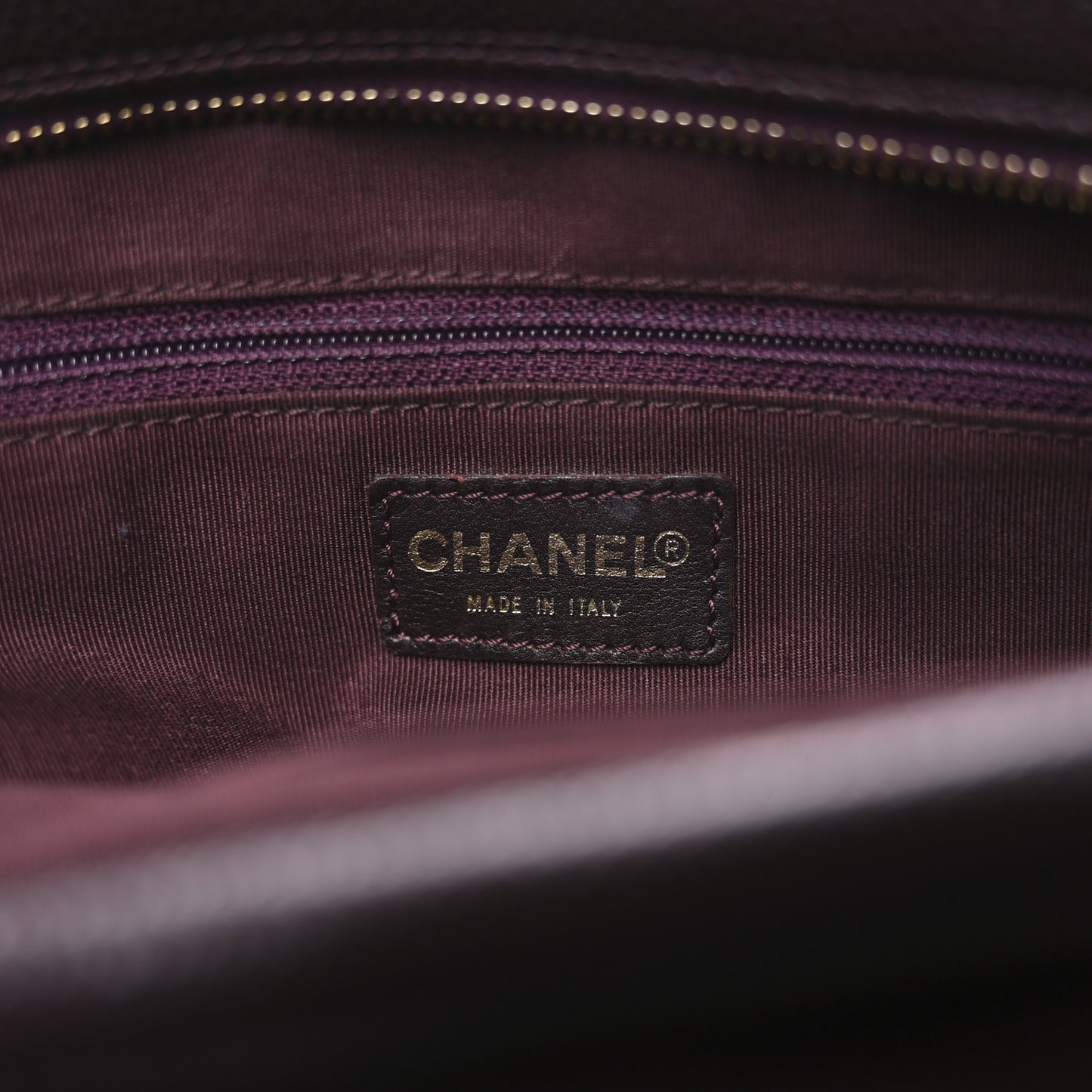 Caviar Quilted Petit Timeless Shopping Tote PTT Burgundy