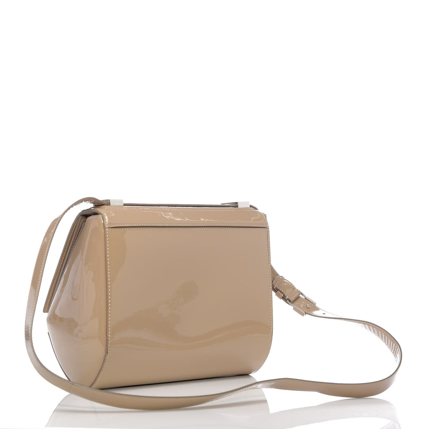 Patent Calfskin Medium Pandora Box Crossbody Bag