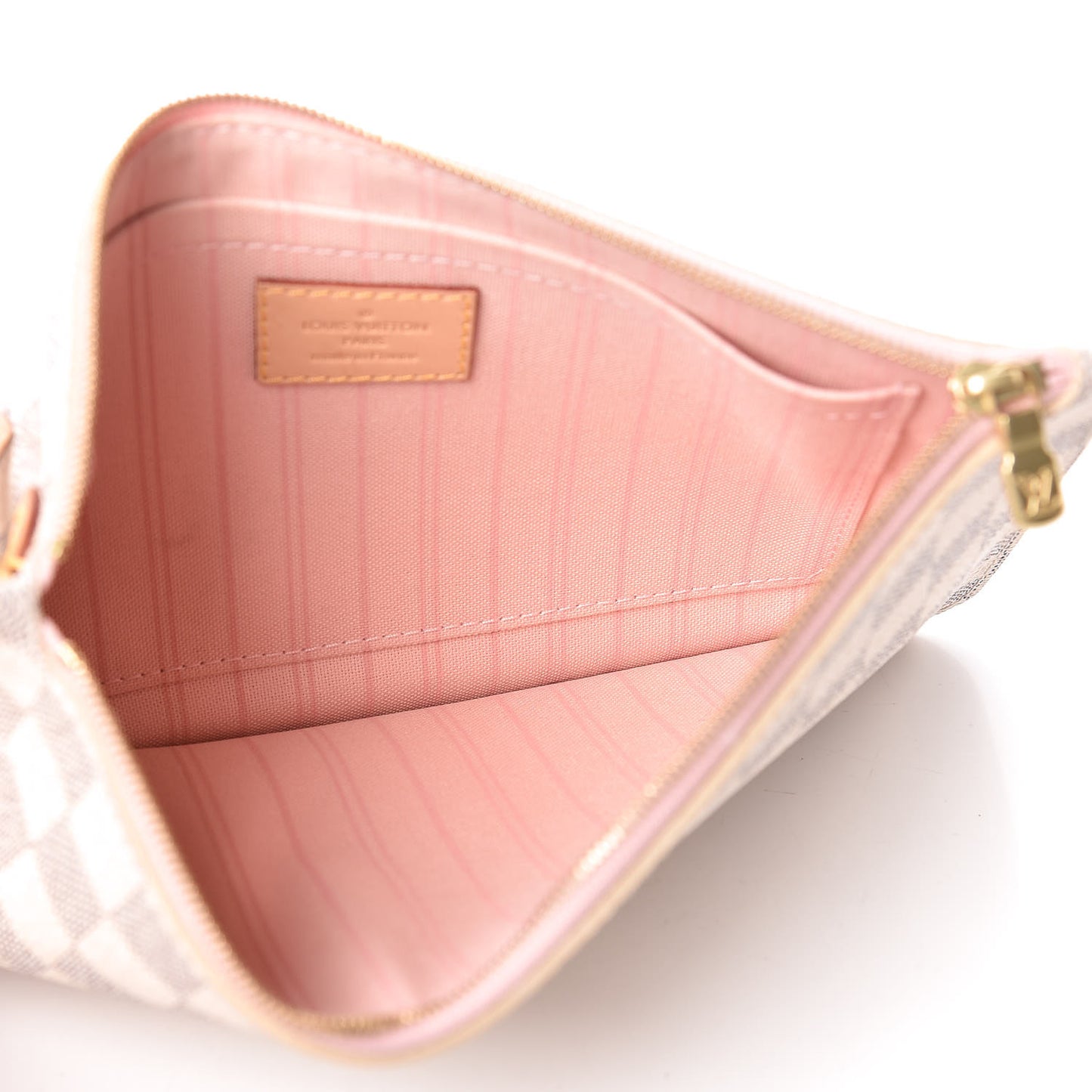 Damier Azur Neverfull MM GM Pochette Rose Ballerine