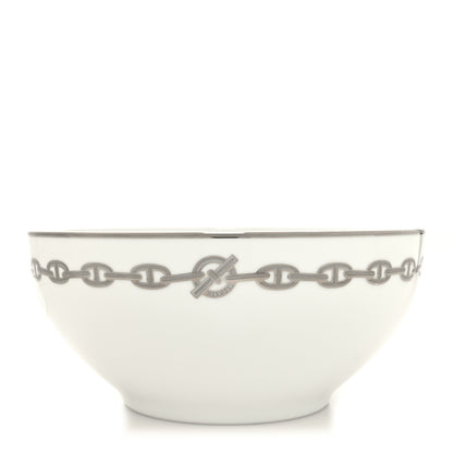 Hermes Porcelain Chaine d'Ancre Salad Bowl Platinum 1 of 8